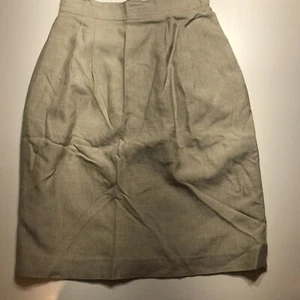 Amanda Smith Petites Womens Tan Linen Flattering Pencil Everyday Skirt Size 4 - Picture 1 of 15
