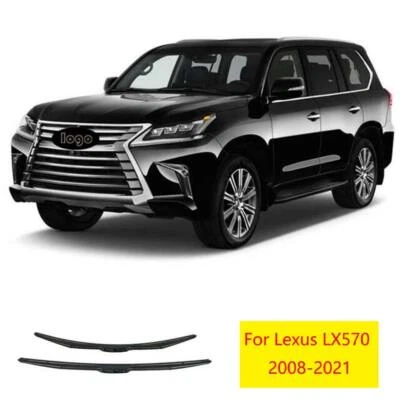 Ajuste para Lexus LX570 2008-21 negro genuino conjunto ventana delantera lluvia limpiaparabrisas 2 piezas Foto 1 de 4