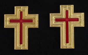 Knights Templar Past Commander Metal Collar Crosses (RKT-26G) - Picture 1 of 1