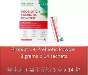 3 grams x 14 sachets / Probiotic + Prebiotic Powder - Organika - Picture 1 of 8