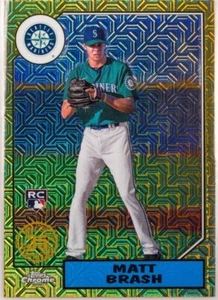 Topps Serie 2 2022 Paquete Plata 1987 Cromo Ref T87C2-51 Matt Brash Mariners RC - Imagen 1 de 1