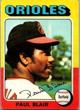 1975 Topps Baseball Paul Blair