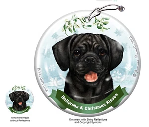 Bellyrubs & Kisses Ornament - Black Puggle - Afbeelding 1 van 1