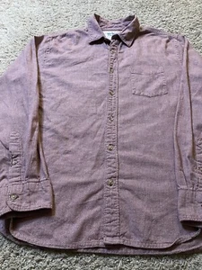 Urban Pipeline Long Sleeve Button Up Shirt Mens Large Red White Casual Pocket - Picture 1 of 11