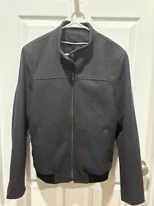 BANANA REPUBLIC Luxury Wool Blend Jacket Emmetex Italian Fabric Charcoal Men's S - Picture 1 of 16
