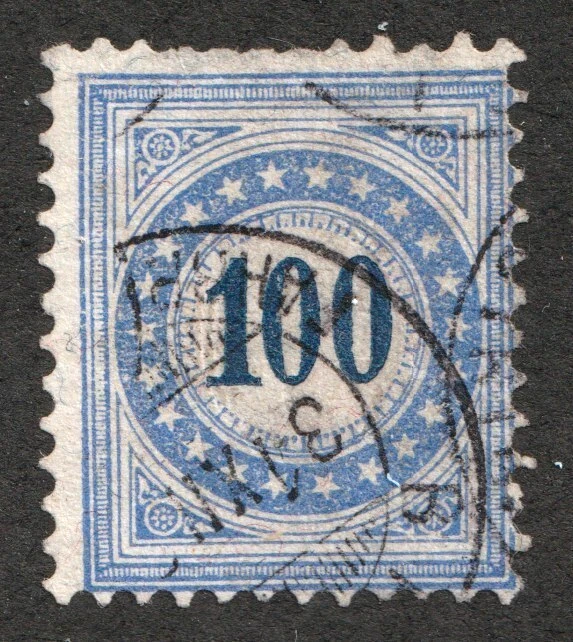 1881 Switzerland Sc# J8c Postage Due. 100c, Type II Frame. Used Cv$1700.00 - Image 1 of 1