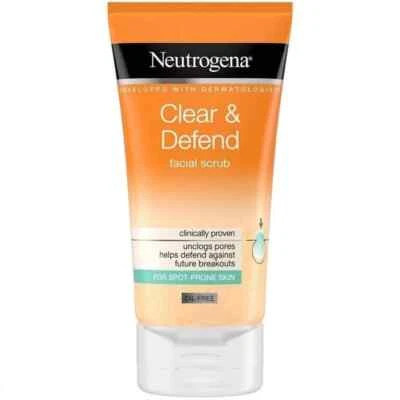 Neutrogena Clear & Defend 2% Salicylic Acid Face Scrub Unisex - 150g (Pack of 1) - Image 1 of 3