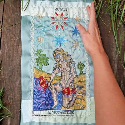 Tarot Card Star Handmade Embroidered Patch - Image 1 of 4