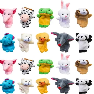 Finger Puppet Plush Animals Cow Duck Frog Panda Bunny 20 pcs w/ Heart Gift Boxes - Picture 1 of 9