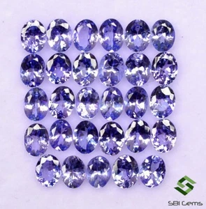 Lote de 29 piezas de piedras preciosas sueltas calibradas de 4,75 quilates de tanzanita natural corte ovalado 4x3 mm - Imagen 1 de 5