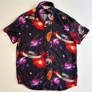 Camicia hawaiana SSS World Corp. Space Galaxy con bottoni manica corta media - Foto 1 di 9