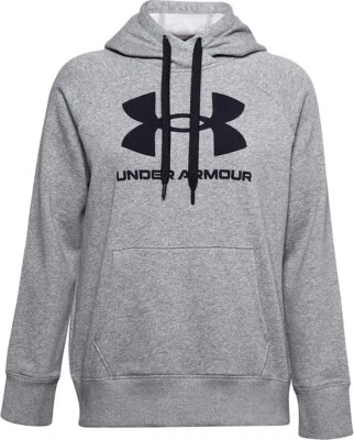 NEW Women's Under Armour Fleece Big Logo Hoodie Gray Black Size XLarge MSRP $60 - Image 1 of 4