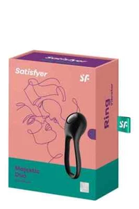 Satisfyer Majestic Duo Schwarz Cockring Erektion Potenzring Penisring Vibration - Bild 1 von 5