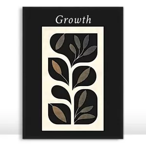 Moonow7 Growth Wall Art Poster, Modern Botanical Design, Unframed - Picture 1 of 15