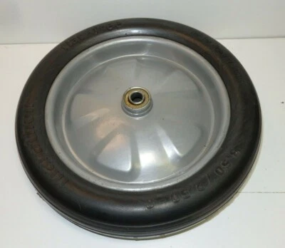 Marathon solid flat free 350/350-8 tire and wheel 5/8" center w/ bearings NOS  - Imagem 1 de 2