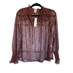 CHICO'S TOP MALLA ESPIGA TALLA 0/S NUEVO CON ETIQUETAS - Imagen 1 de 4