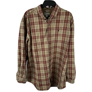Herren CARHARTT braun kariertes Shirt XL langarm - Bild 1 von 4