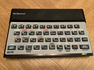 Elite - Keyboard Overlay - ZX Spectrum / The Spectrum - Grey - Image 1 of 2