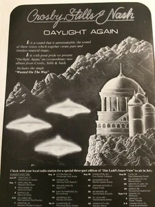 Crosby, Stills and Nash, Daylight Again, ganzseitige Vintage Werbeanzeige - Bild 1 von 1