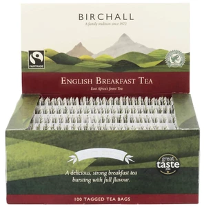 Birchall Fairtrade English Breakfast String & Tagged Tea Bags (100 Tea Bags) - Picture 1 of 4
