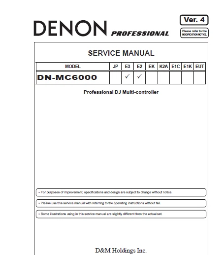 Denon DN-MC6000 Service Repair Manual - Printed - FREE NEXT DAY DELIVERY - Image 1 of 1