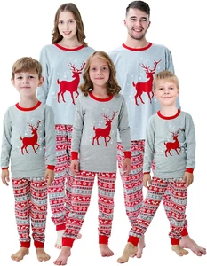Family Matching Christmas Pajamas Boys Girls Holiday Pajamas Kids Sleepwear Chri - Picture 1 of 12