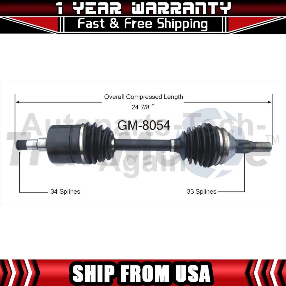 Eje delantero derecho TrakMotive 1 para Chevrolet Impala 2000-2011 Foto 1 de 1