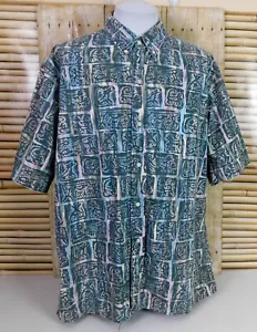 Reyn Spooner Dietrich Varez Hawaiian Shirt Mens 3XL Short Sleeve Tribal - Picture 1 of 4