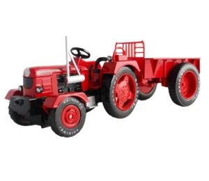 885029 KDW TRACTOR WITH TIPPING TRAILER RED KAIDIWEI 1:18 SCALE DIE CAST MODEL - Picture 1 of 1