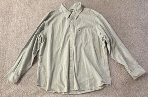 NAUTICA Sanded Popeline Herren grün weiß gestreift Langarm Button Down Gr. XXL - Bild 1 von 9