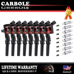 8 Pack Ignition Coils w/ Spark Plugs SP479 For Mercury Grand Marquis 4.6L 98-11 - Picture 1 of 21