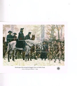 WASHINGTON REVIEWING HIS STRAGGED ARMY AT VALLEY FORGE USPS 31¢ FOGLIO FRANCOBOLLI MNH - Foto 1 di 1