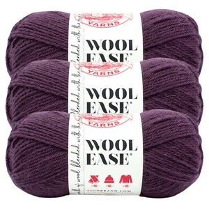 (3 Pack) Lion Brand Yarn 620-047 Wool-Ease Yarn, Raindrops - Picture 1 of 7