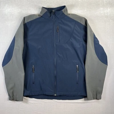 Chaqueta Diamante Negra Para Hombres XL Azul Gris Cremallera Completa Caparazón Suave Forrada de Vellón para Nieve Foto 1 de 4