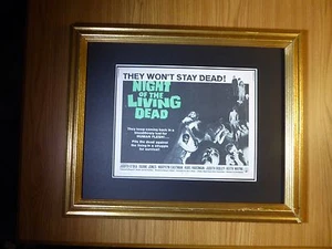 NIGHT OF THE LIVING DEAD FILMPOSTER RP AUF KARTON MATTIERT 11 X 14 - Bild 1 von 2