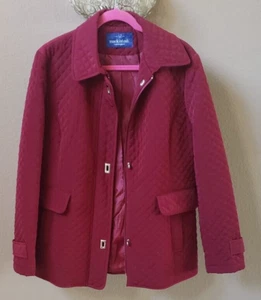 Mackintosh New England Size L Quilted Zip Jacket Coat Cranberry Red, Toggle - Picture 1 of 18
