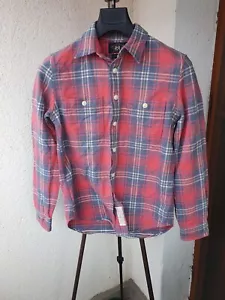 RRL Double RL Ralph Lauren Red Plaid Flannel WorkShirt sz S - Picture 1 of 9