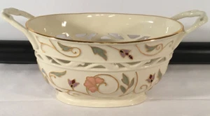 Lenox Gilded Garden Ivory Multicolor Floral Basket - Picture 1 of 4