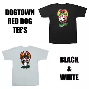 DOGTOWN SKATEBOARDS RED DOG BLACK & WHITE T SHIRT TEE - M L XL THRASH SKATE NEW - Picture 1 of 5