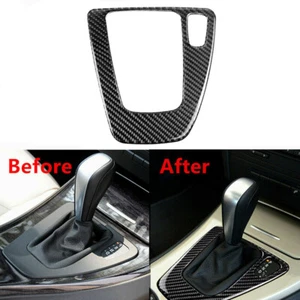 Gear Shift Panel Cover Trim Carbon Fiber Fits For BMW 3 Series E90 E92 2005-2012 - Picture 1 of 5