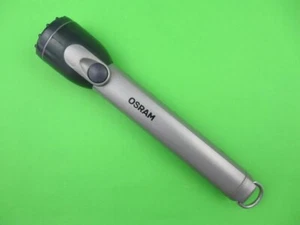 LED Taschenlampe OSRAM grau Befestigungsring rutschfester Griff Arbeitsleuchte - Bild 1 von 3