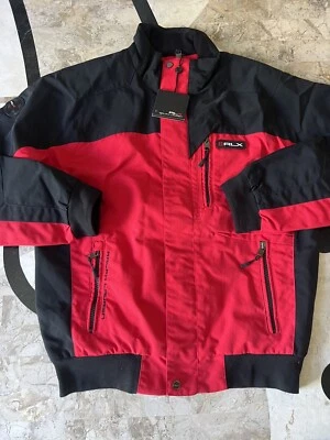 Nuevo Ralph Lauren RLX Negro Rojo Motocicleta Estilo Corta Corredor Chaqueta Delgada L Foto 1 de 4