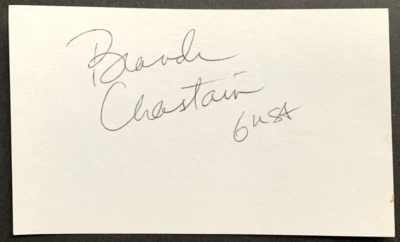 Brandi Chastain Team USA World Cup Soccer HOF Autograph Signed 3x5 Index Card — 第 1/3 张图片