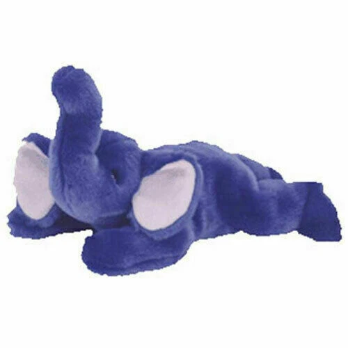 Ty Beanie Buddy Peanut The Elephant - Royal Blue