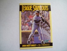 DON MATTINGLY 1990 FLEER INSERT LEAGUE STANDOUT #2 NEW YORK YANKEES