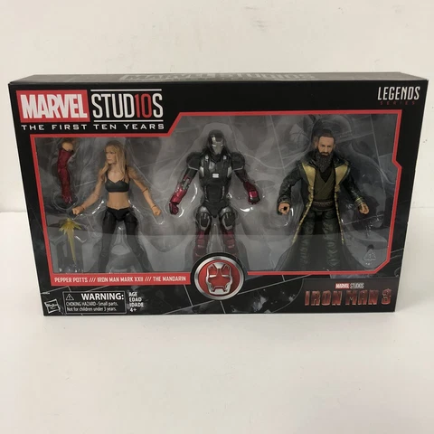 Marvel Legends Pepper Potts, Iron Man Mark XXII & The Mandarin 3-Pack Cover