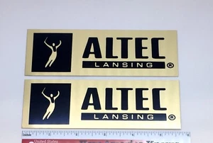 Altec Lansing Speaker Badge Custom Aluminum LARGE - PAIR - Picture 1 of 7