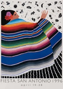 SAN ANTONIO FIESTA 1996 POSTER 24 X 36 Inches Looks beautiful - Picture 1 of 2