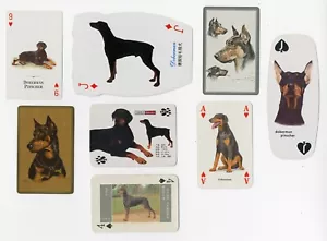 DOBERMAN PINSCHER COLLECTION OF SINGLE DOG COLLECTABLE PLAYING CARDS - Foto 1 di 1