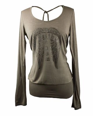 Sexy blusa túnica para mujer Faith Connexion color topo corte bajo espalda $375 Foto 1 de 3